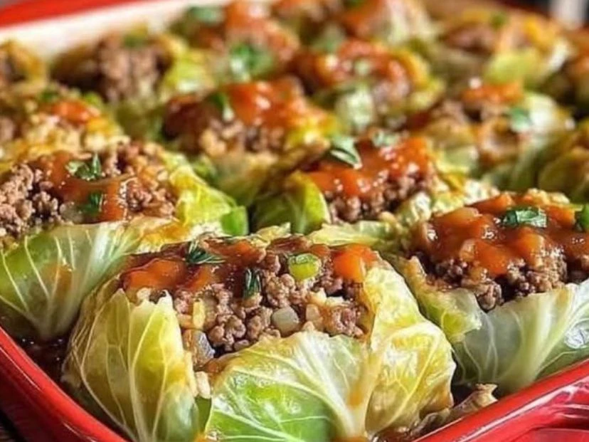 Cómo hacer rollitos de repollo rellenos de arroz y carne