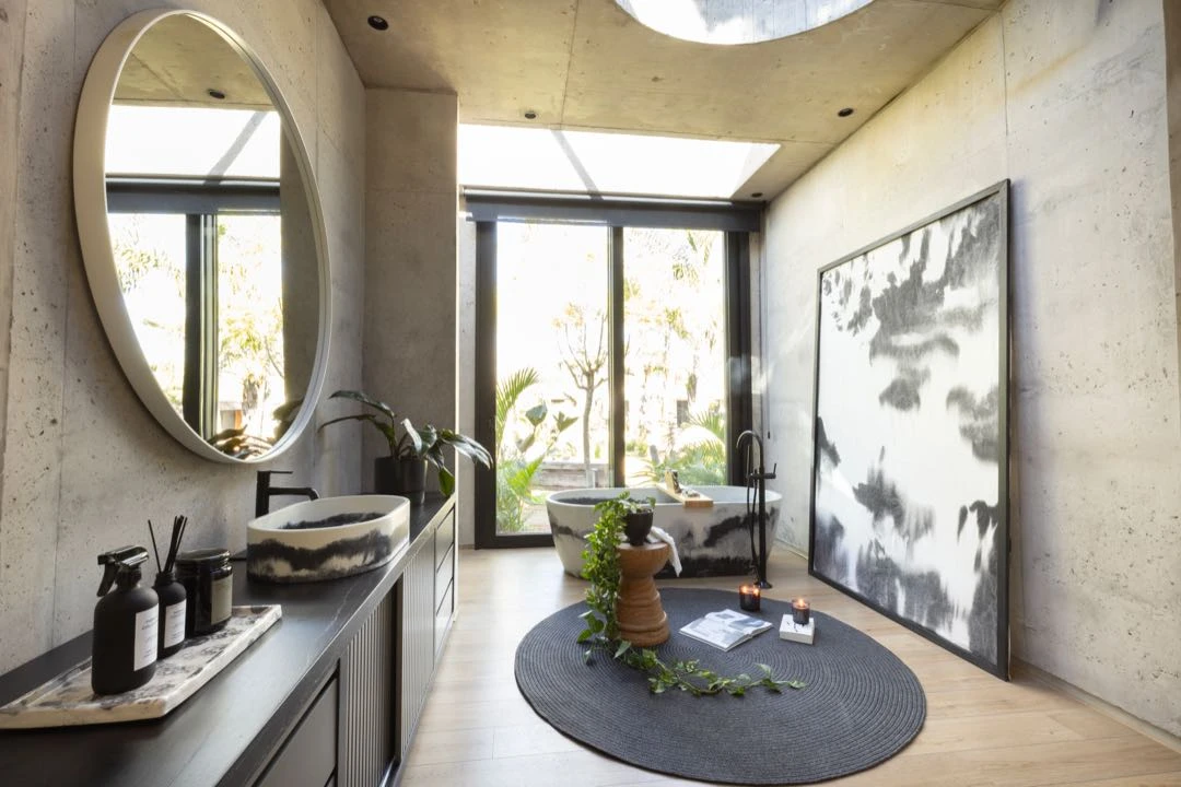 El efecto batik llegó a los baños. 