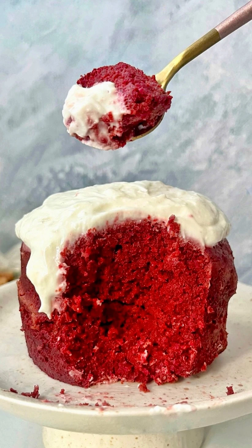 Mini torta red velvet la receta fit que no lleva horno