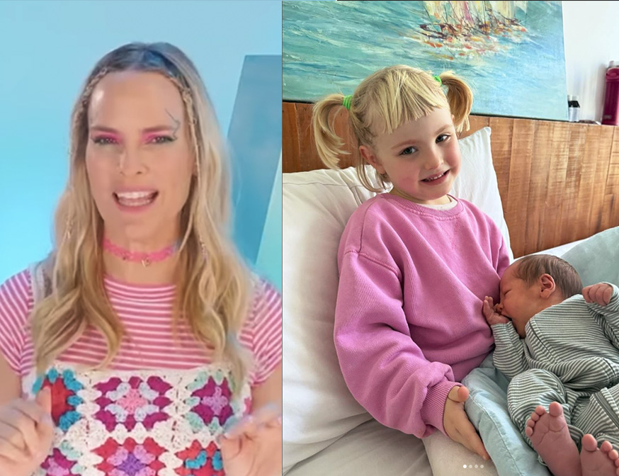 Así Carmela, la hija de Muni Seligmann, conoció a su hermanito Vicente: el tierno video que compartió su mamá