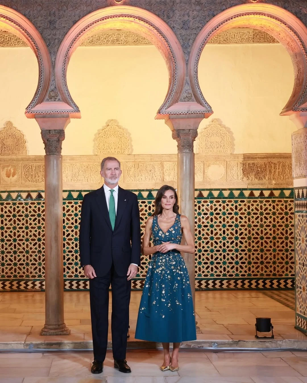 Letizia Ortiz y el rey Felipe VI. Foto: IG.
