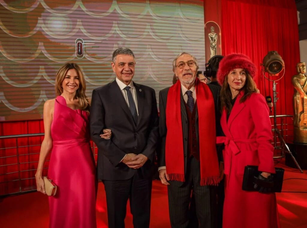 Junto al actor Luis Brandoni.