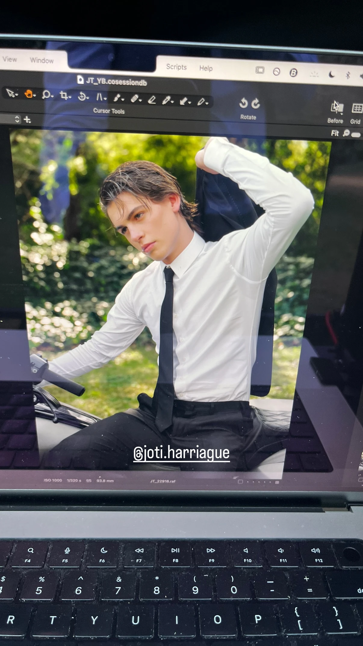 Benicio compartió esta foto en una historia