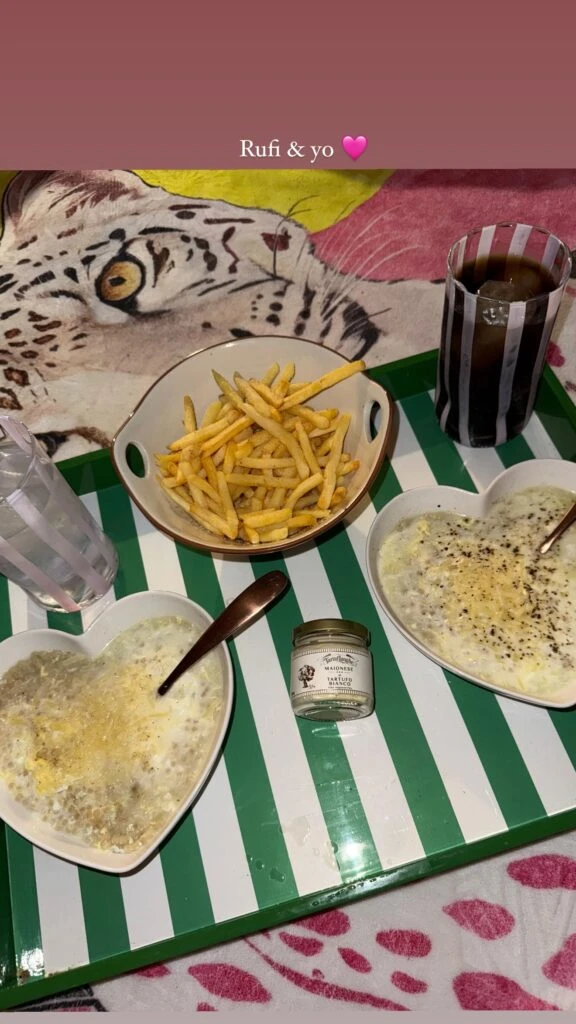 Subió el almuerzo que compartió con Rufina