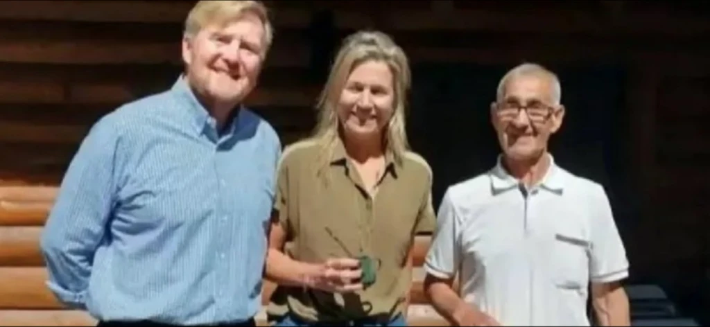 Máxima y el rey Guillermo con Carlos Ancapichun.