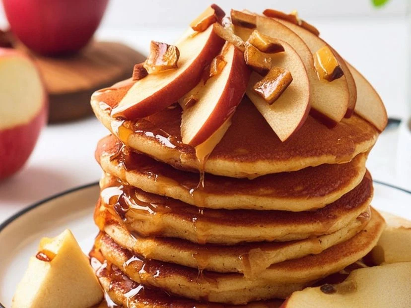pancakes de avena y manzana