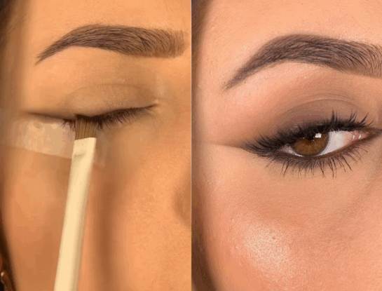 Tape eyeshadow: el mejor hack para usar sombra de ojos