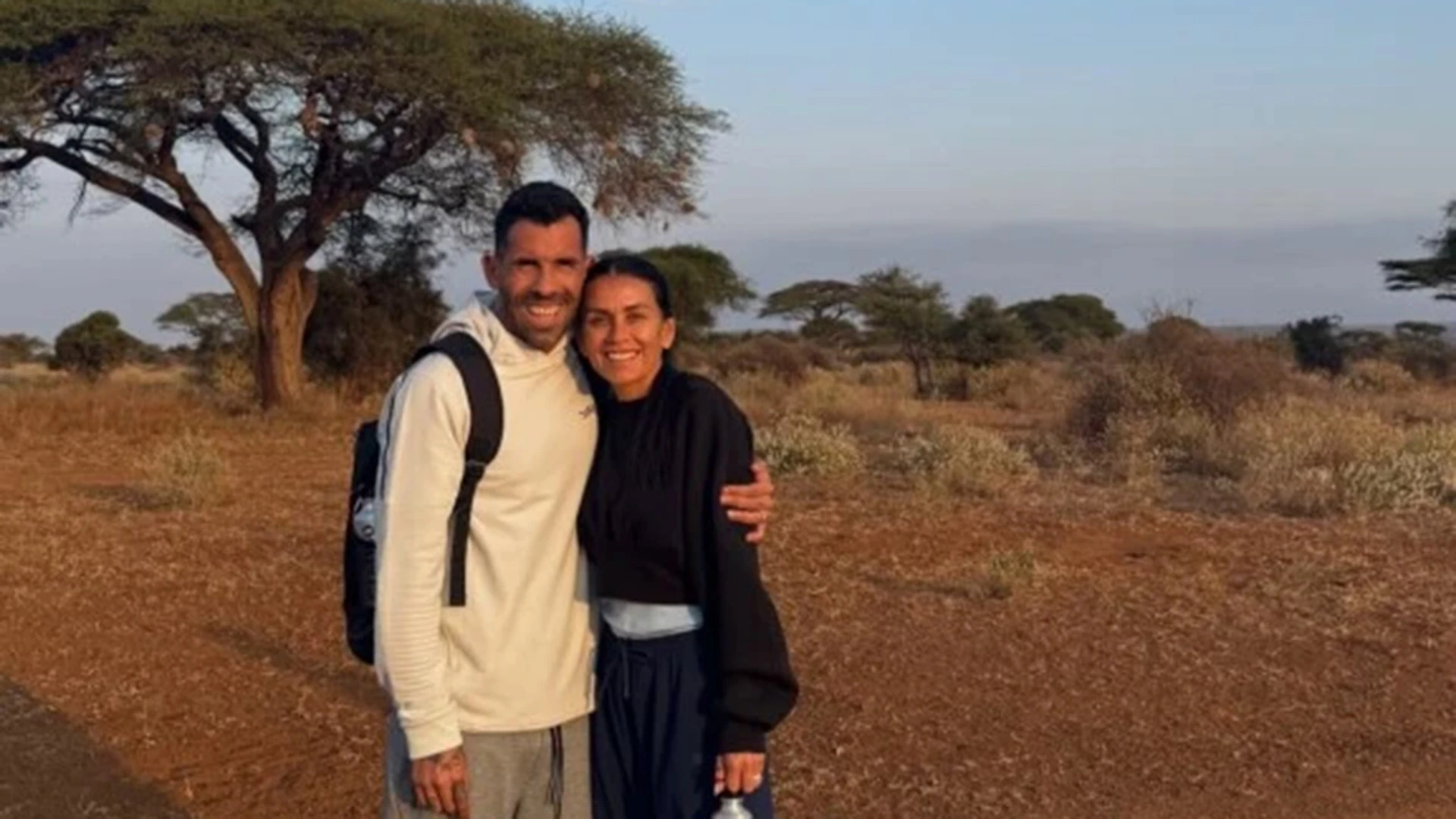 Las fotos de Carlos Tevez y su familia en un safari en Kenia
