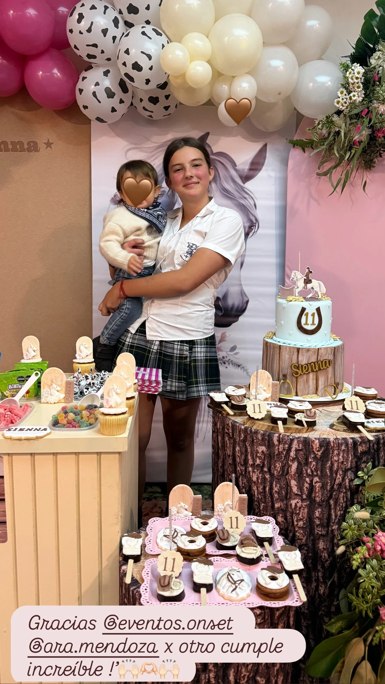 Nicole Neumann compartió las fotos del cumpleaños de Sienna Cubero