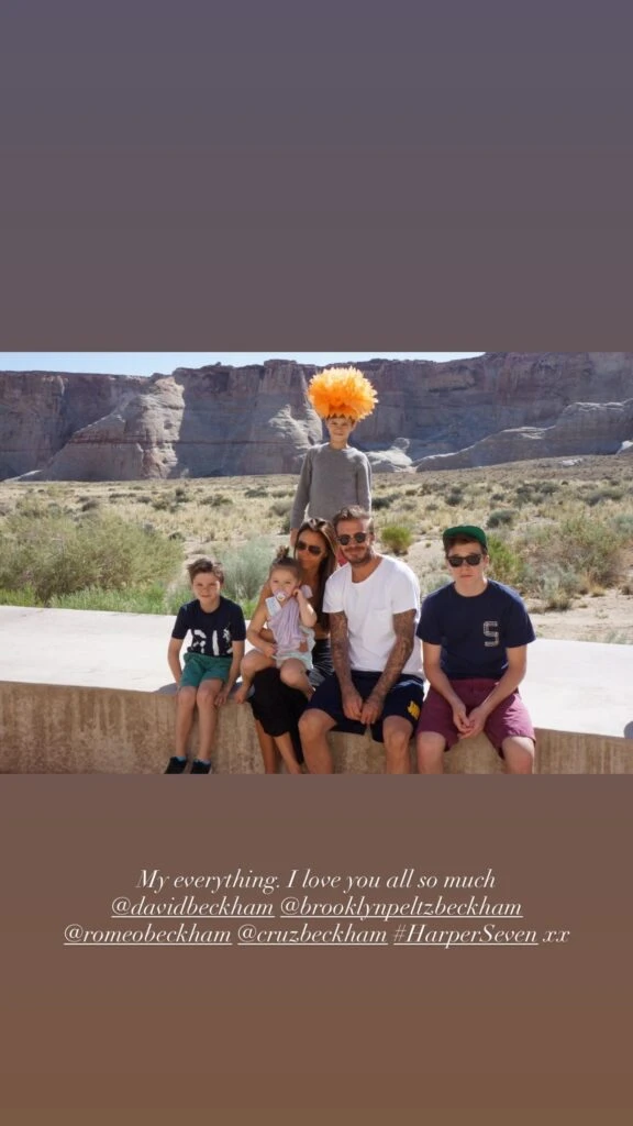 Las fotos que subió Victoria Beckham por su aniversario con David. Foto: IG
