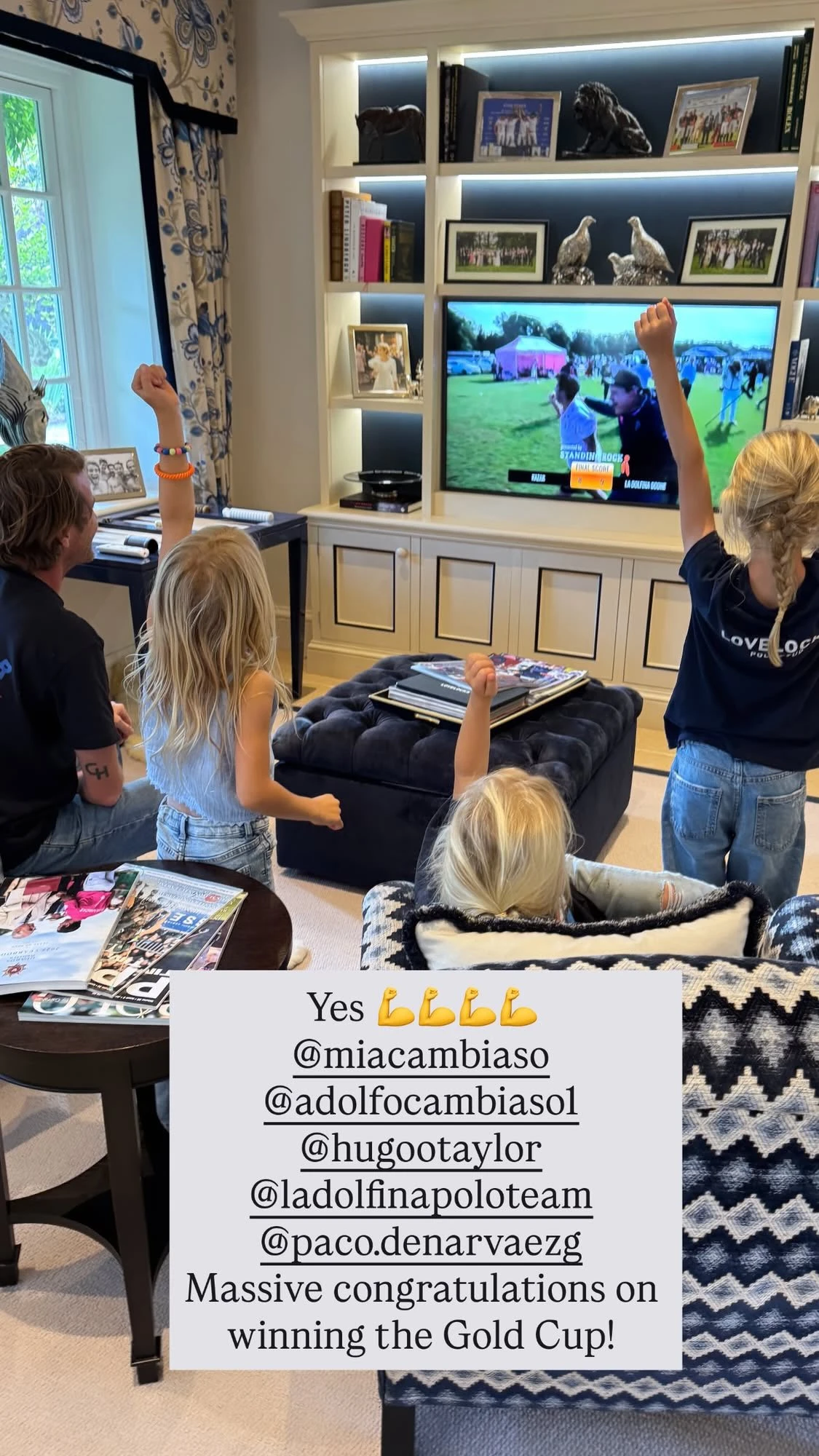 Así celebraban amigos y familiares de Cambiaso. Foto: IG.