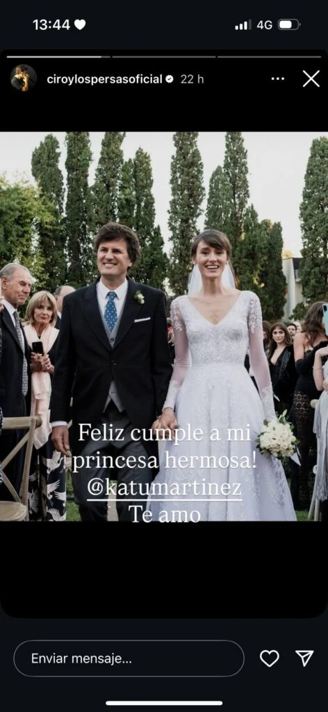 El mensaje de Ciro Martínez por el cumpleaños de su primogénita. Foto: IG