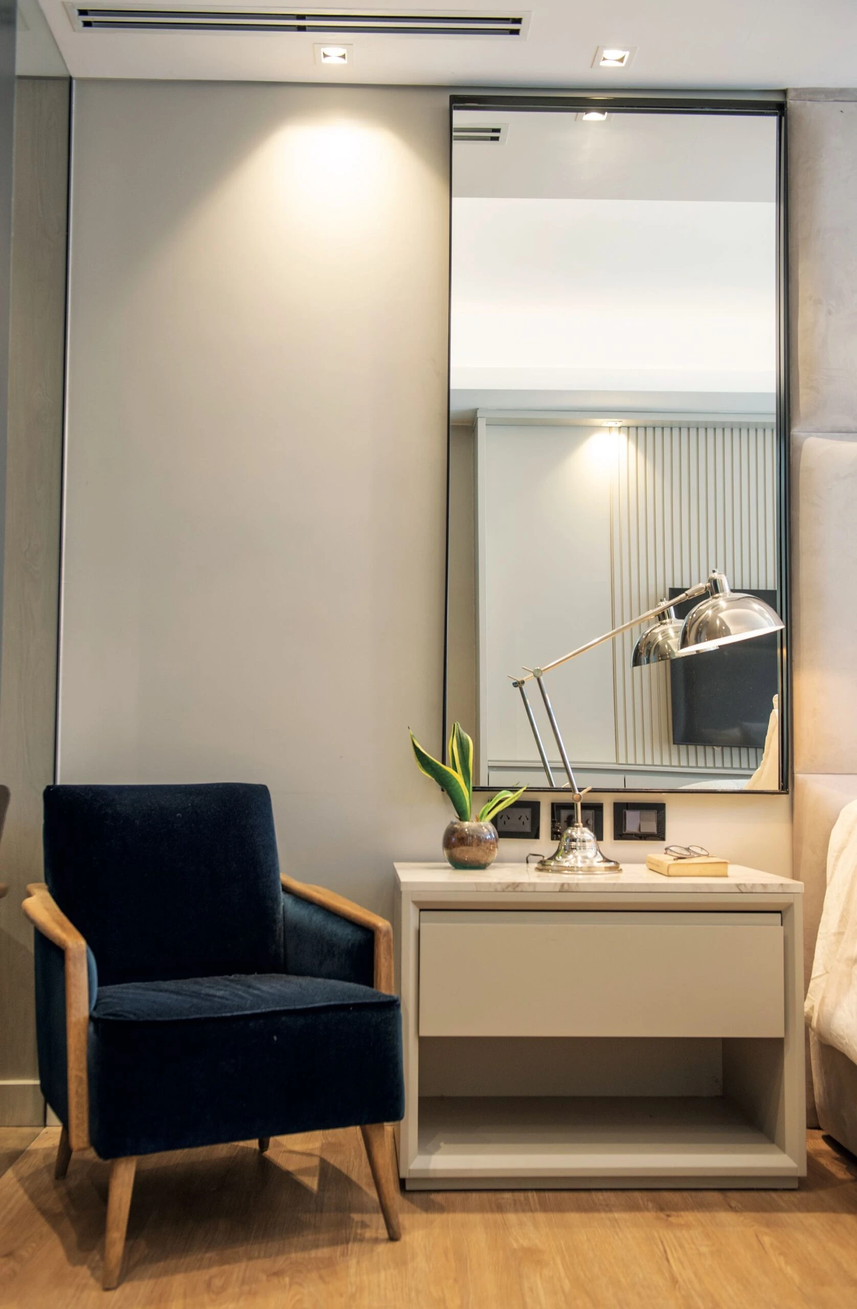 Un spot deco elegante del dormitorio.