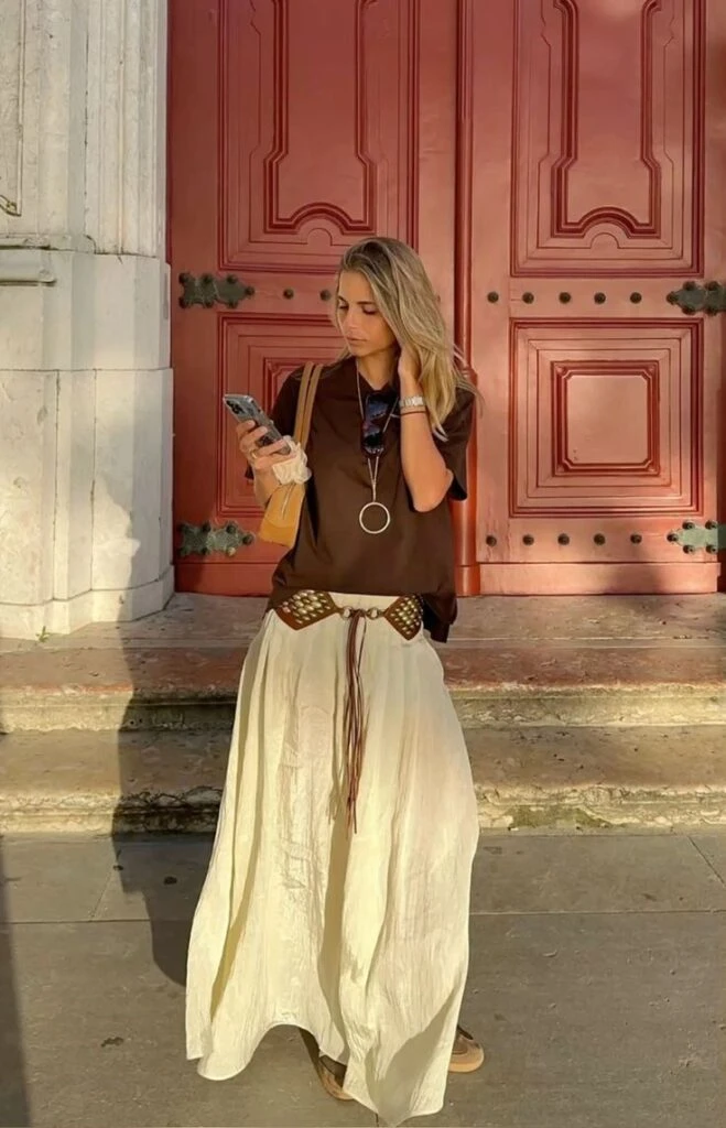 Alerta tendencia: así se llevan las faldas boho en la primavera 2025
