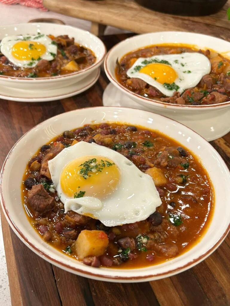 Guiso de carne y porotos 