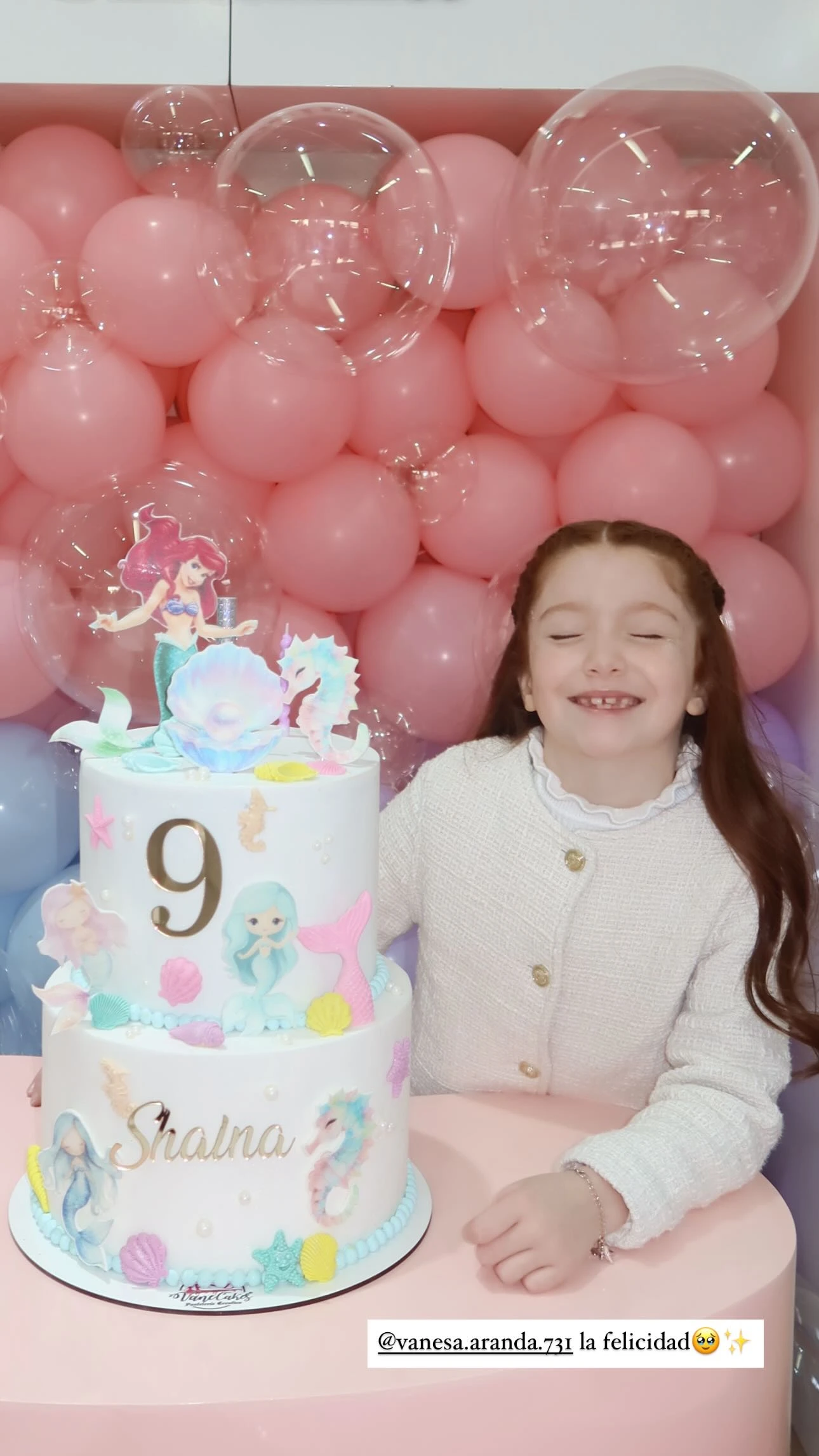 Así fue el cumpleaños temático de Shaina, la hija de la Joaqui