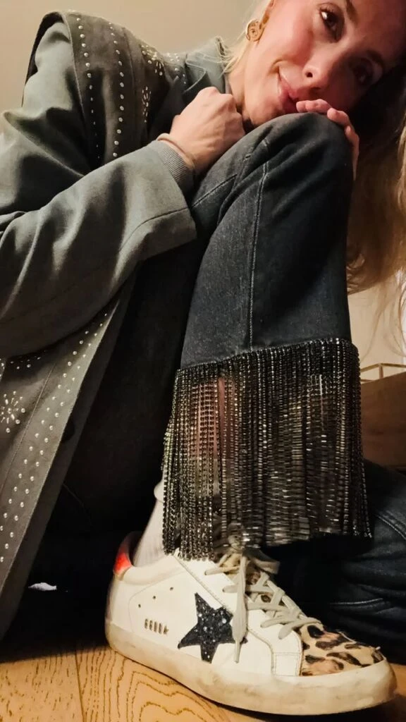 Anita Espsandín y su look para la fiesta de Amancio 