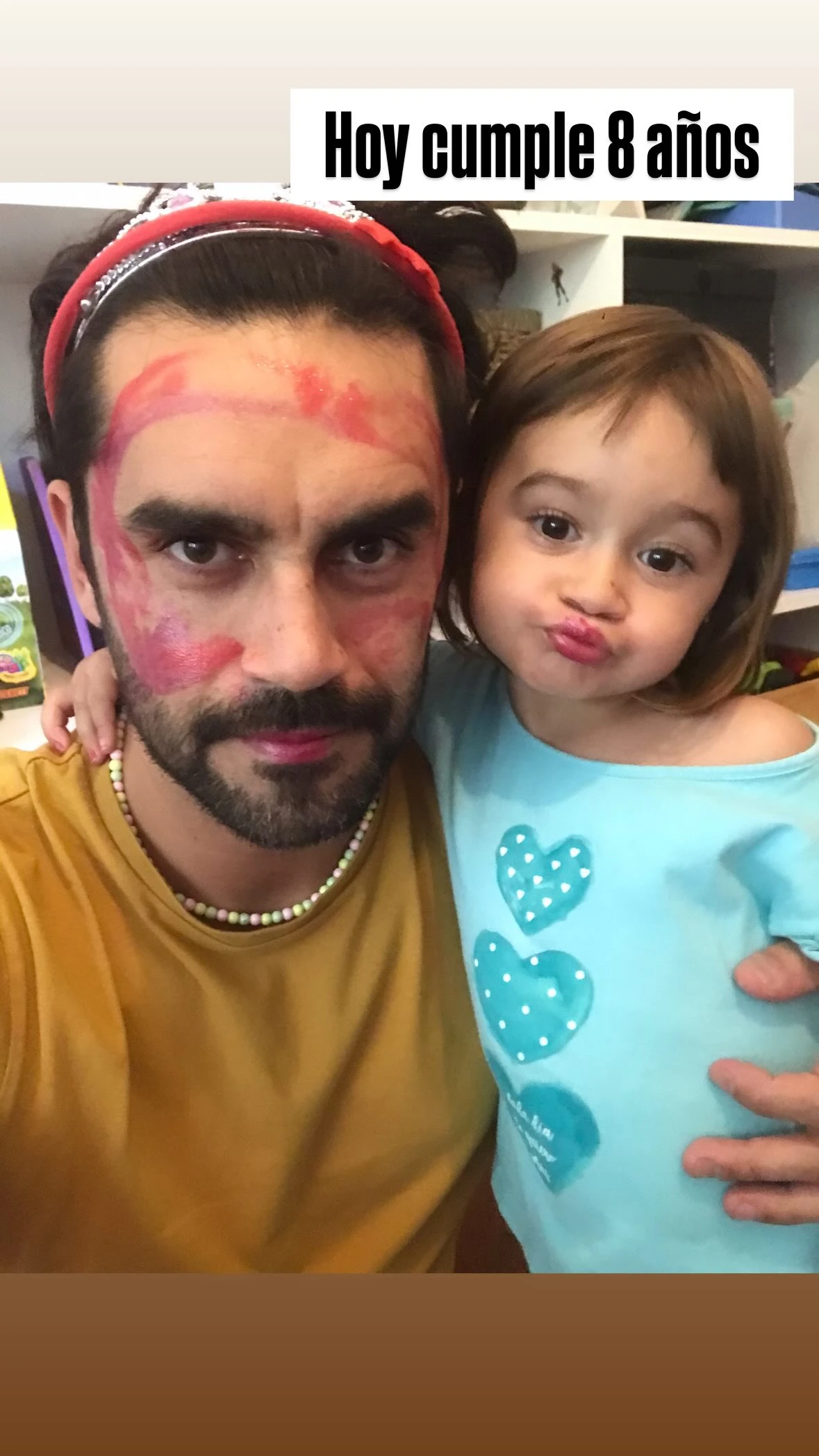 Gonzalo Heredia compartió fotos retro para celebrar los 8 años de su hija