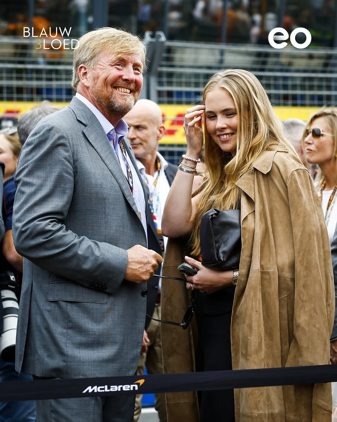 Amalia y el rey Guillermo en el circuito de Zandvoort