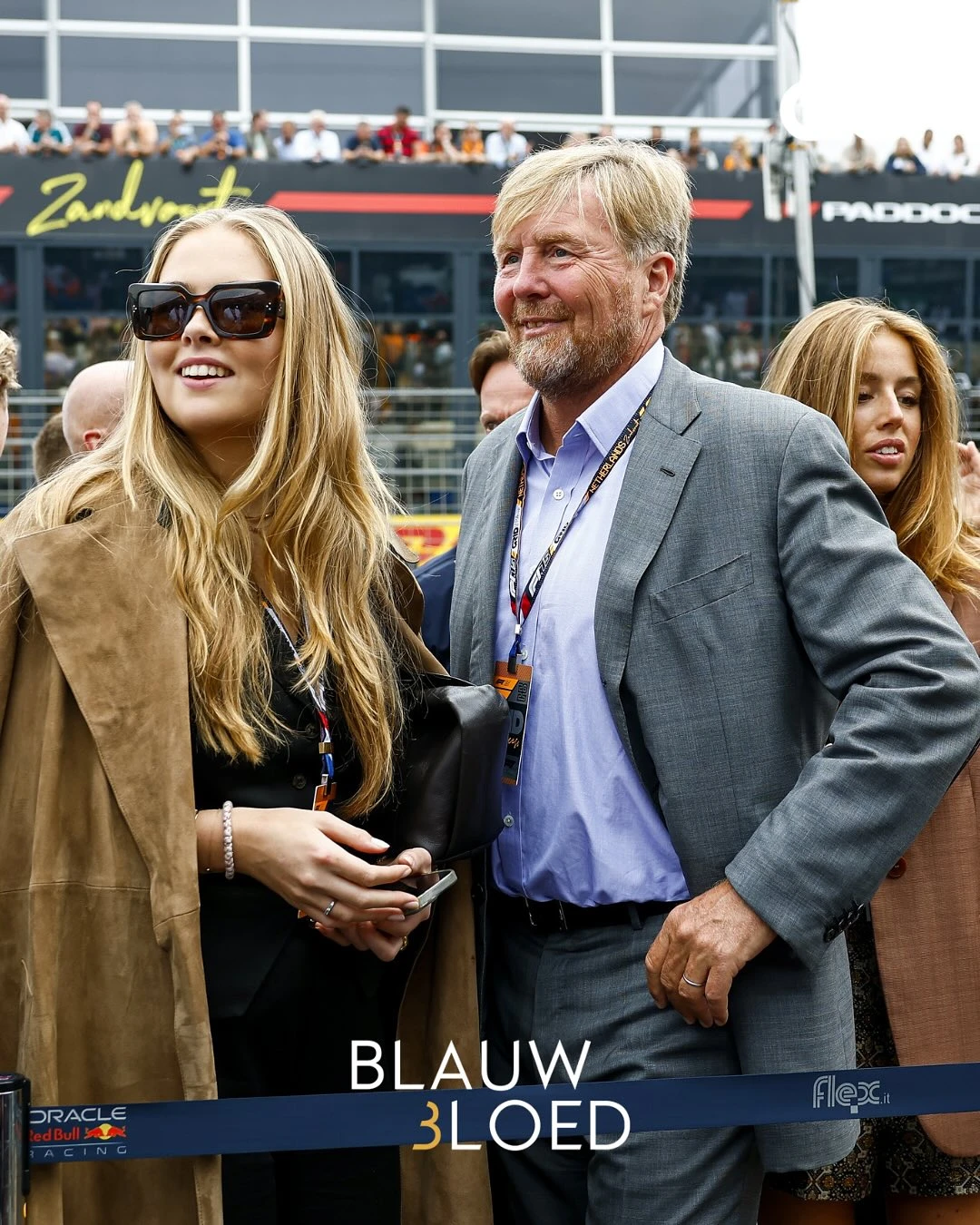 Amalia y el rey Guillermo en el circuito de Zandvoort