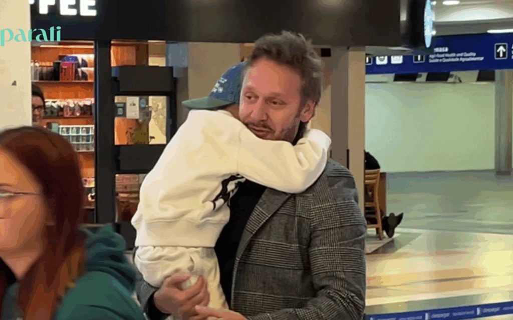 Benjamín Vicuña se reencontró con Magnolia y Amancio: así fue el emotivo abrazo en Ezeiza