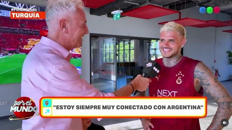 Icardi habló de su vida en Turquía, pero un recuerdo con Isabella hizo aparecer a Wanda en pantalla