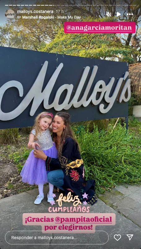 El look boho chic de Pampita en el cumple de Anita