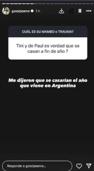 Tini Stoessel y Rodrigo de Paul se casarían el próximo año. Foto: IG.