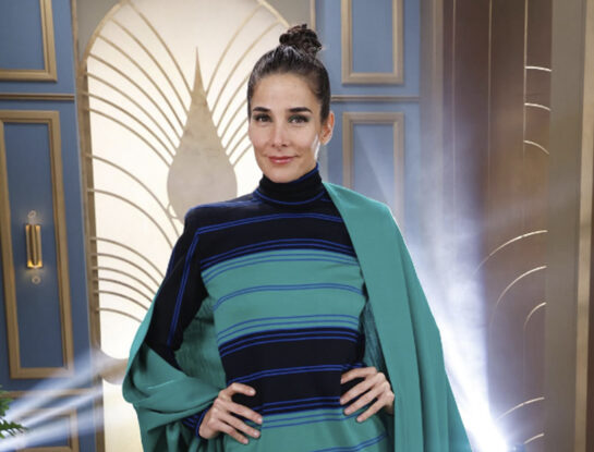 Juana Viale celebró sus raíces con un look andino chic en tonos verdes y diseño de autor