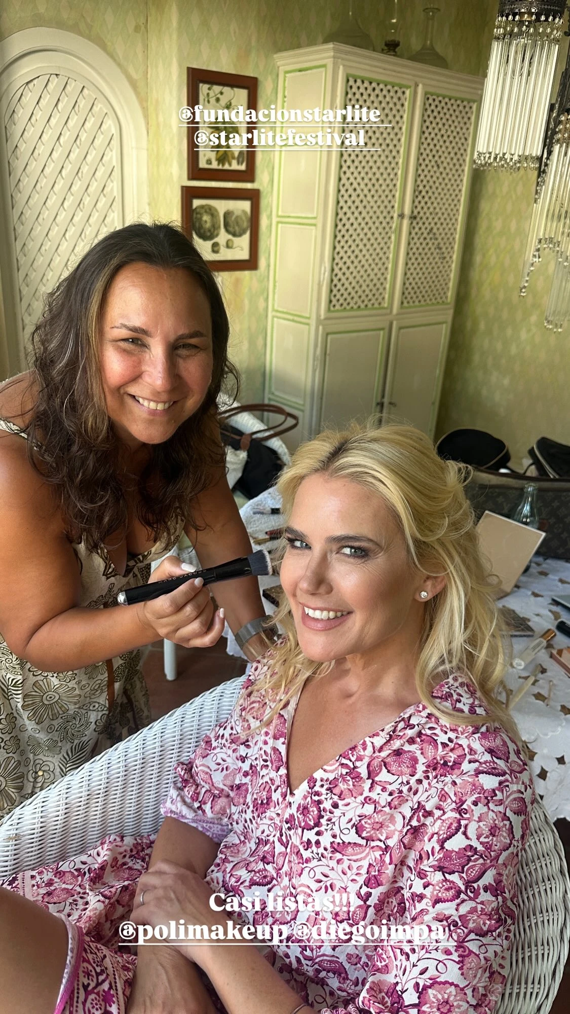 La modelo en la previa de la XVI Gala Starlite. Fotos: IG.