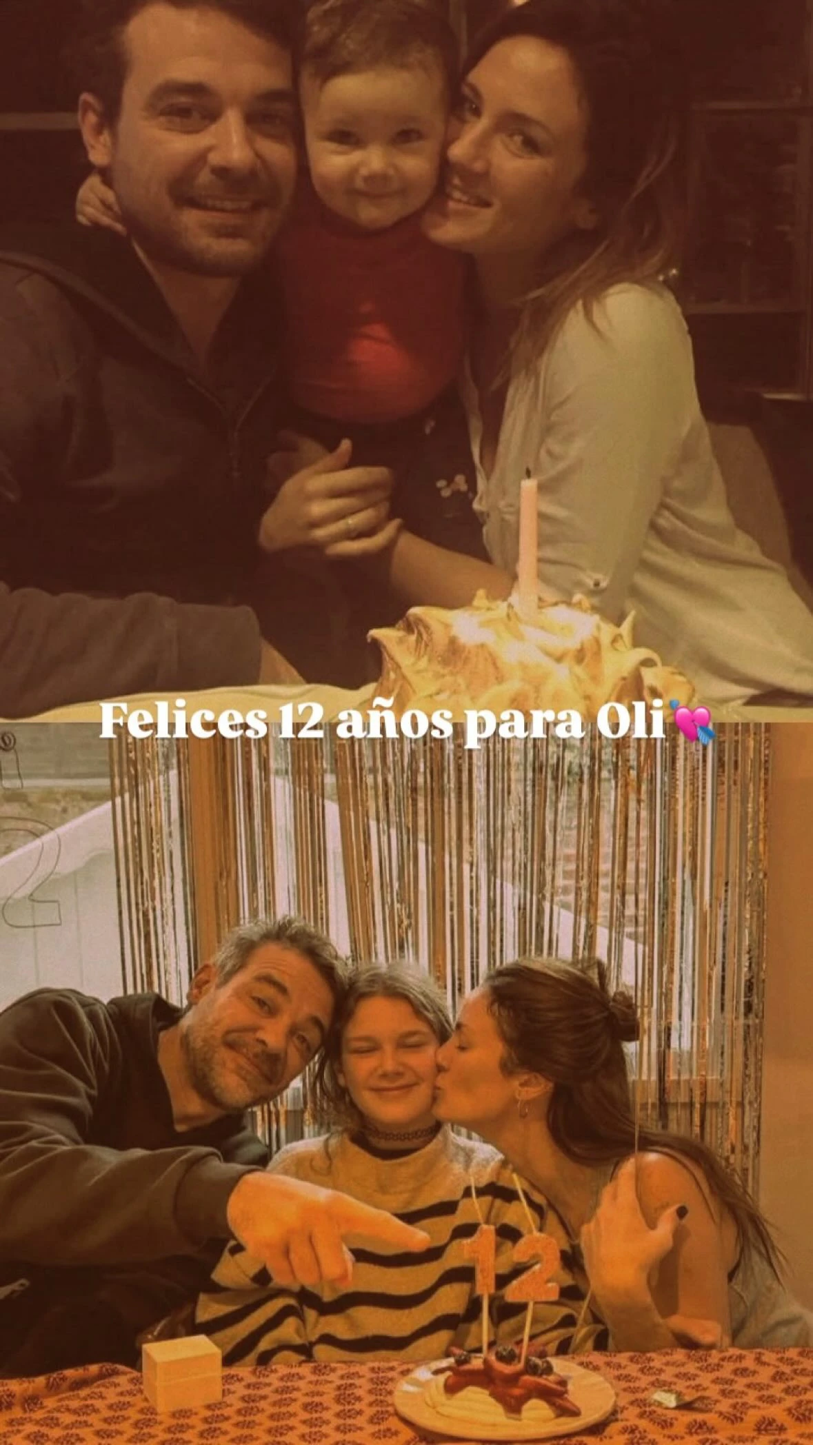La familia compartió un antes y un después de Olivia. Fotos: IG. 