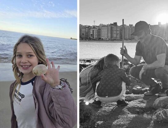 Así fueron los días de Benjamín Vicuña en Uruguay con sus hijos Magnolia y Amancio, a horas del viaje de los niños a Turquía
