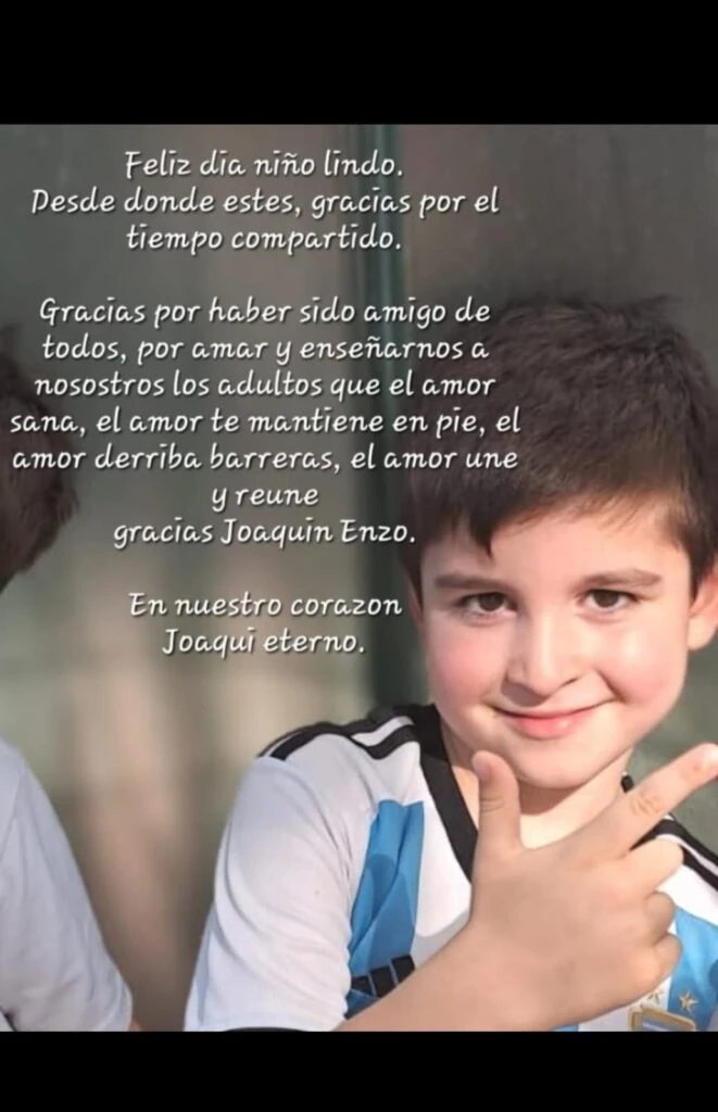 El posteo que Natalia le dedicó a su hijo en este Día del Niño especial.