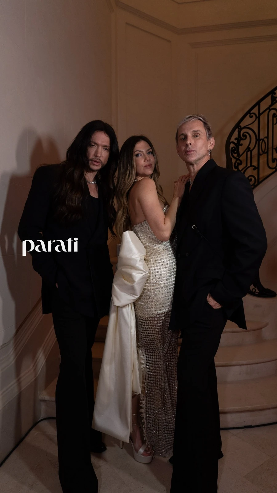 Stephanie Demner con Gustavo Pucheta y Fabián Paz