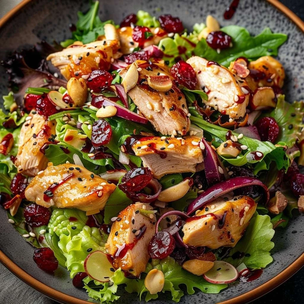 Ensalada tibia de remolacha asada, pollo grillado y nueces caramelizadas: una receta sana y original