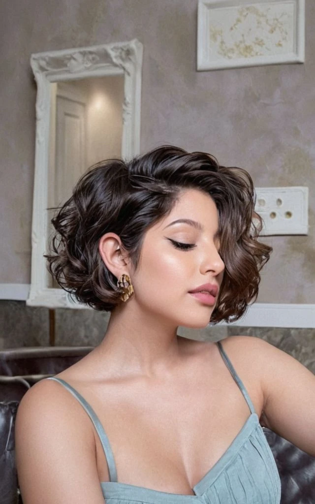 Esta es la forma más chic de llevar el corte bob cuando tenés rulos