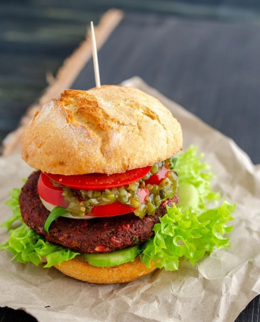 Hamburguesas de lentejas y remolacha