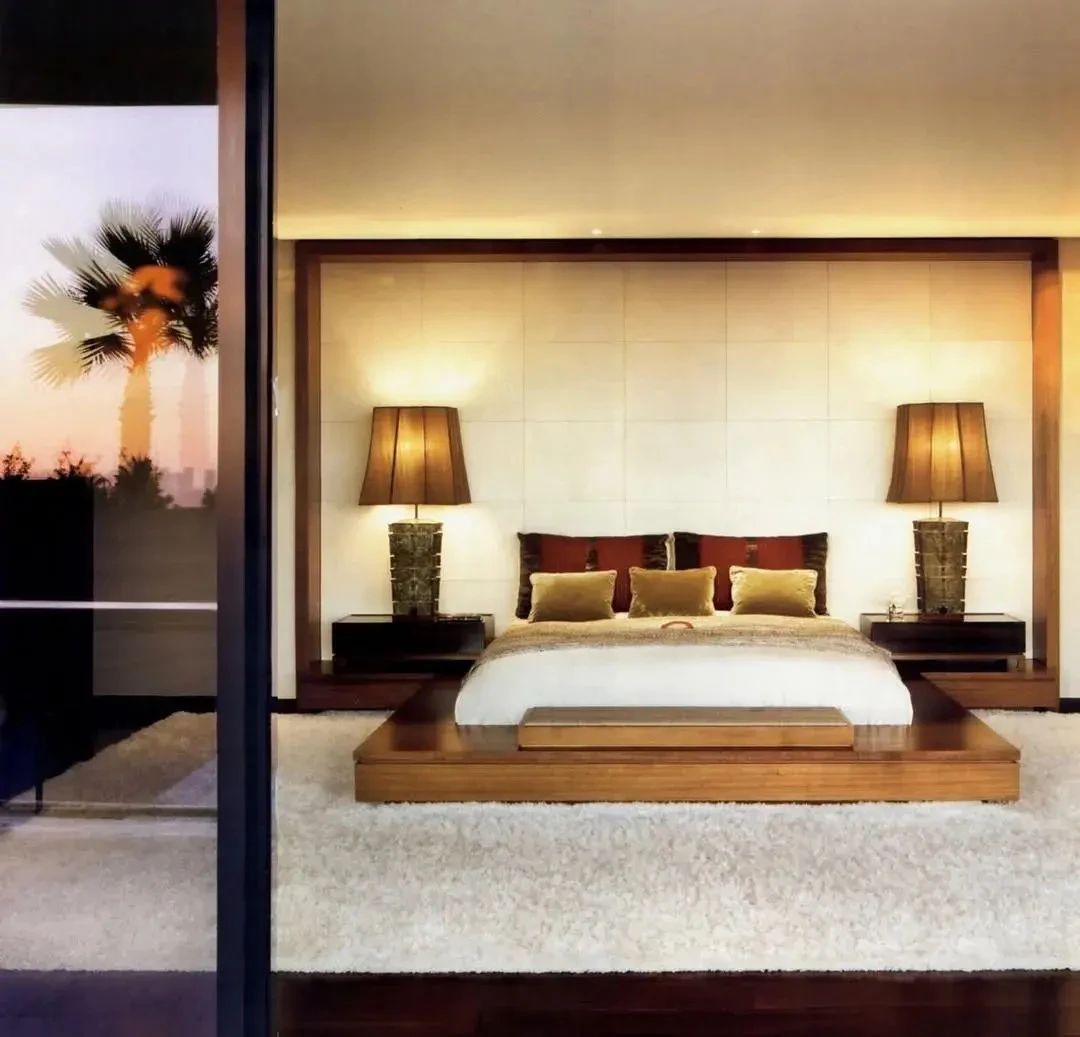 El toque zen en la suite principal de Jennifer Aniston en Bel Air. 