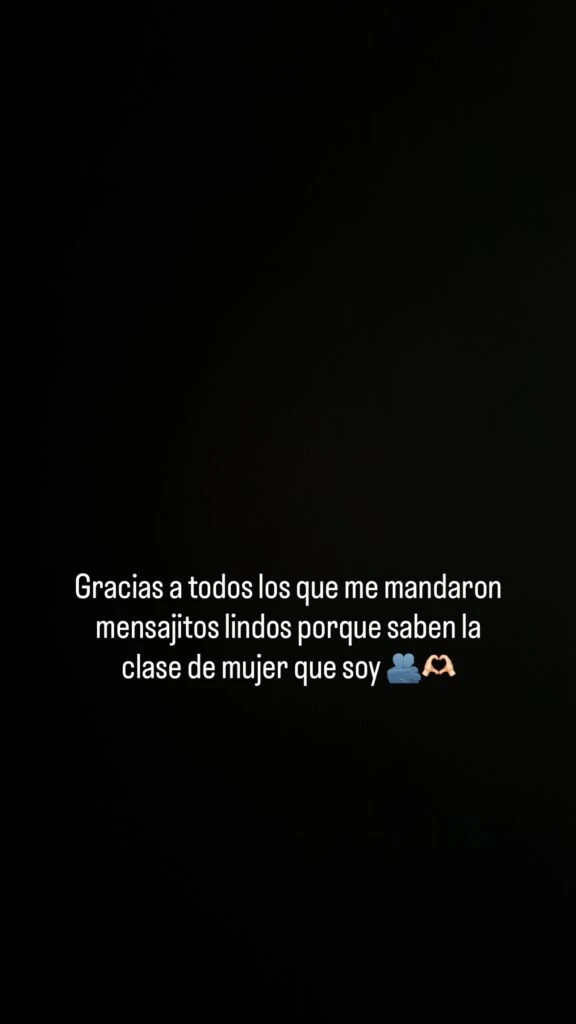 Evangelina Anderson y su descargo en redes sociales