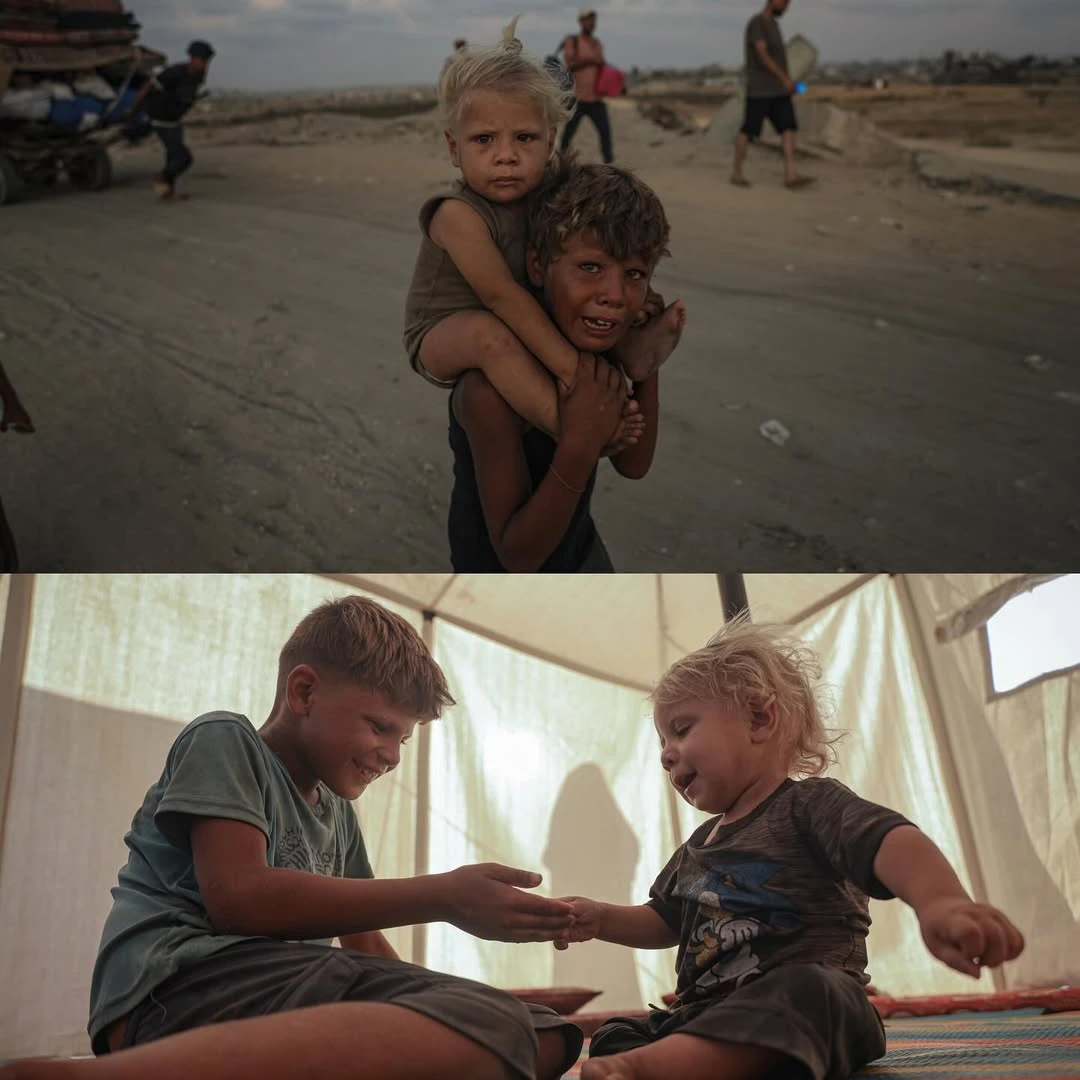 La conmovedora historia de Jadoua y Khaled: dos hermanos palestinos que huyeron del horror hacia la esperanza