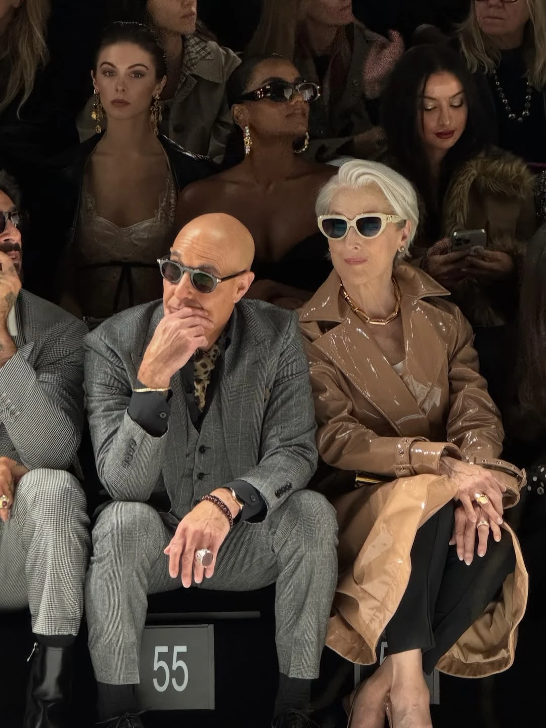 Mery Streep y Staley Tucci en sus roles de Miranda Priestley y NIgel Kipling. 