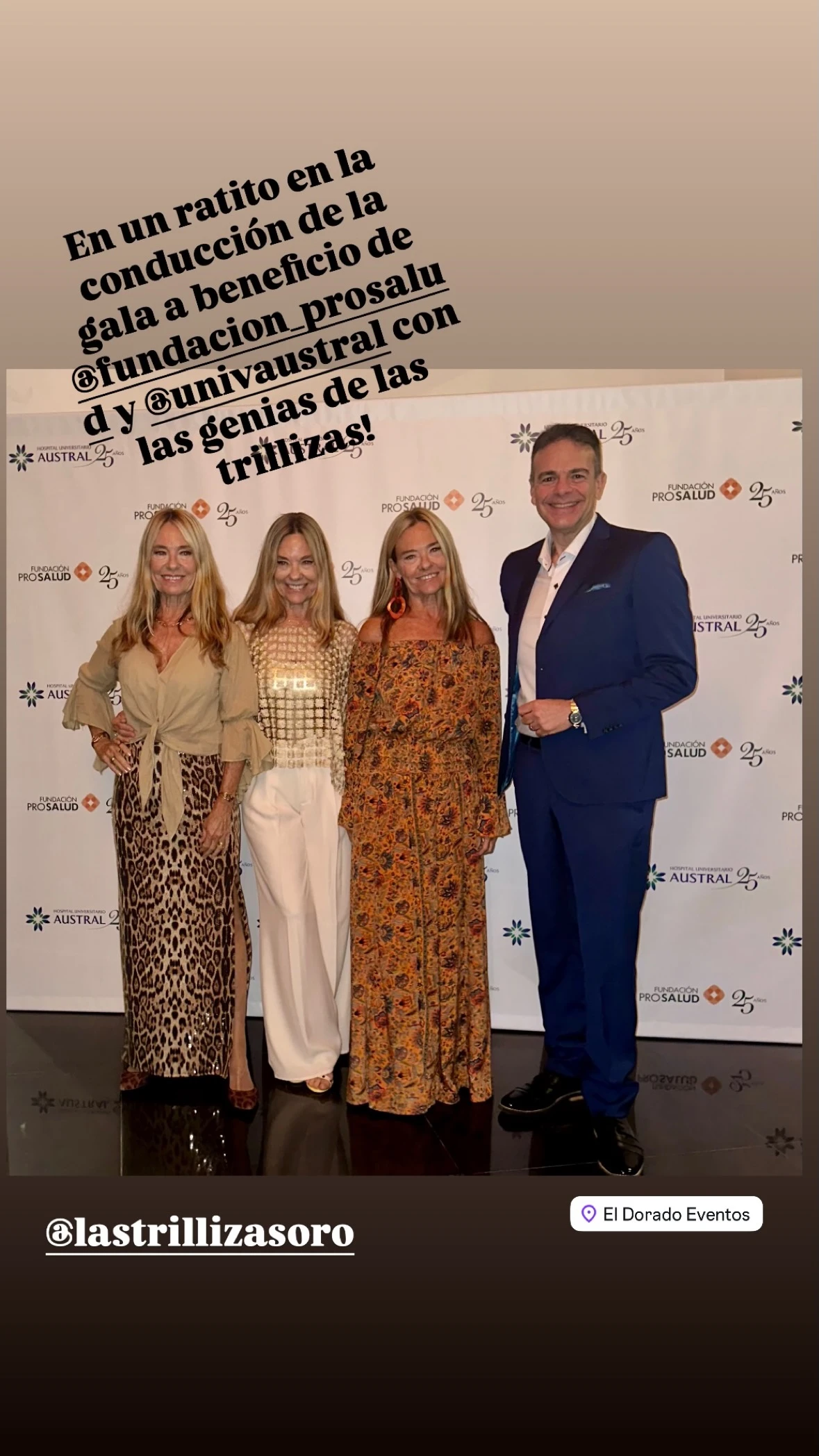 Las Trillizas de Oro en la gala