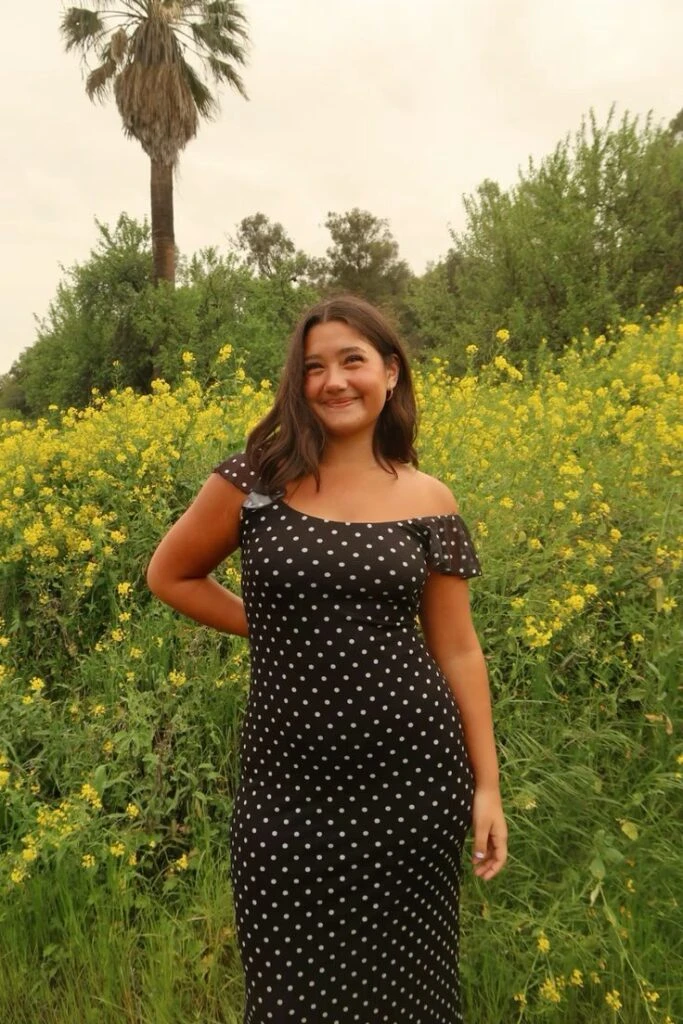 Así se lucen los polka dots dress esta primavera.