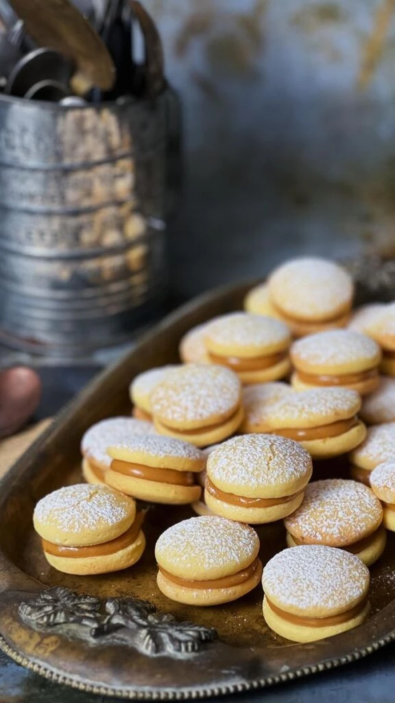 Alfajores de maicena: la receta clásica reinventada con mousse tropical