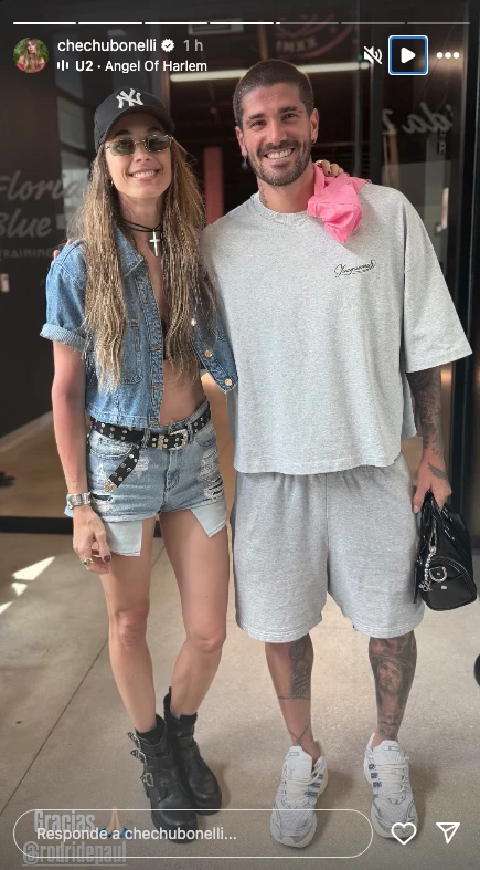 Chechu junto a De Paul. Foto: IG