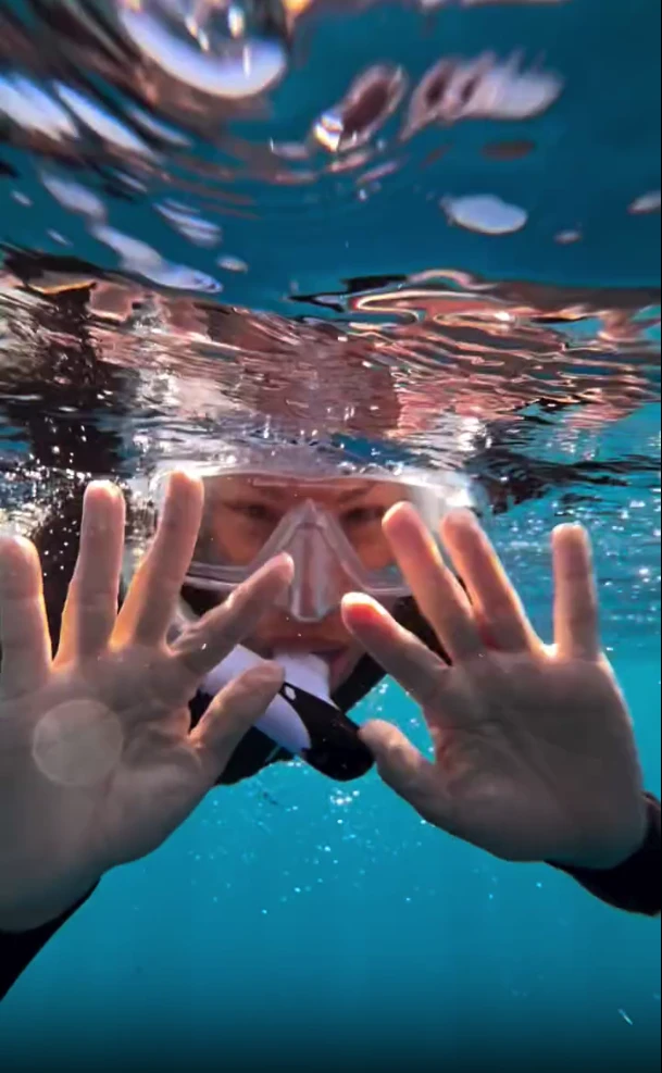 Pampita buceó junto a ballenas y cumplió un sueño gracias a Martín Pepa