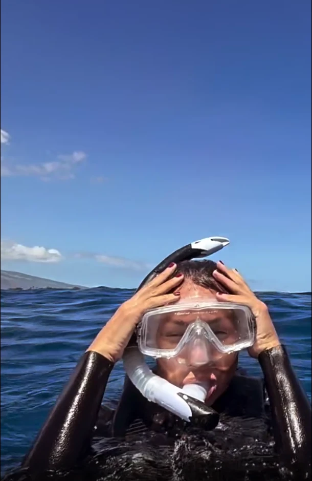 Pampita buceó junto a ballenas y cumplió un sueño gracias a Martín Pepa