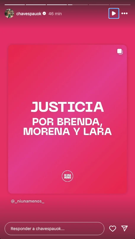 El posteo de Paula Chaves