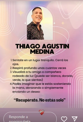 El mensaje de Juli Poggio. Foto: IG