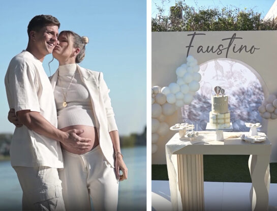 Eva Bargiela y Gianluca Simeone celebraron el baby shower de su primer hijo Faustino: juegos, risas y amigos